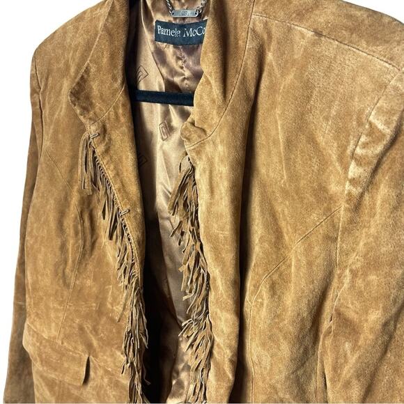 Pamela McCoy Western Fringed Suede Jacket, Copper, Cowboy Carter, Festival, L - Picture 4 of 12